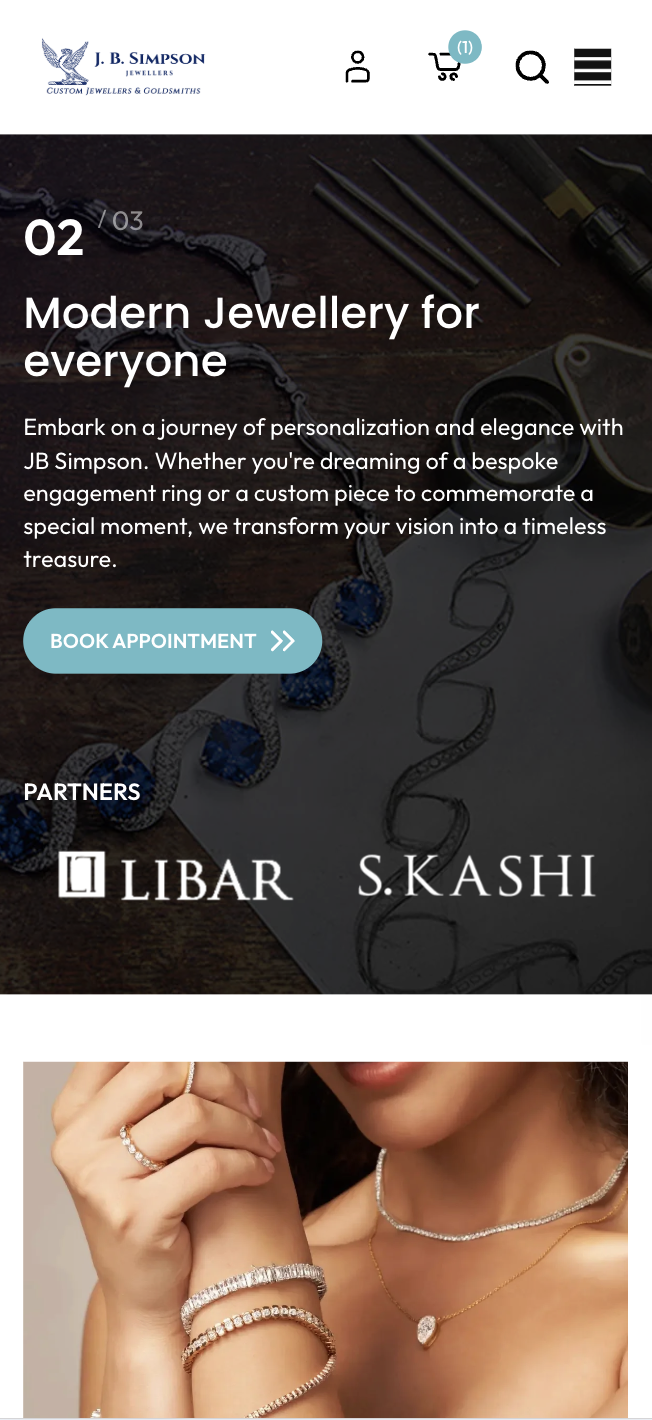 JB Simpson Jewellers Mobile Website